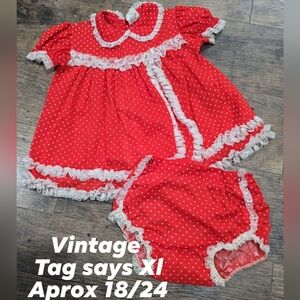 Vintage baby girl outfit sz 18/24 months
